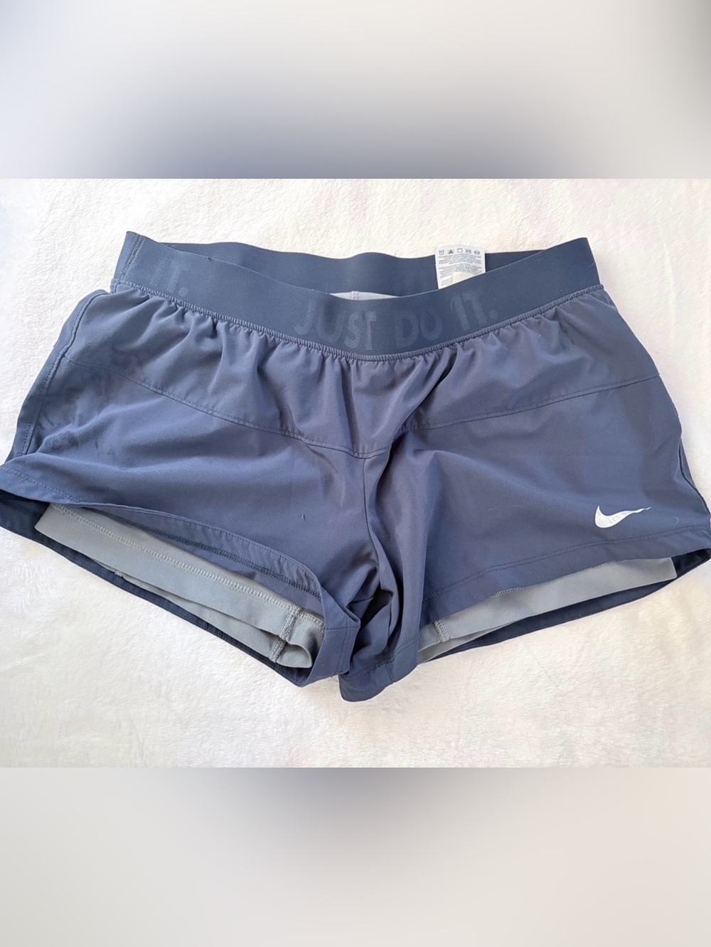 Nike Gray and Navy Dri-FIT Performance Top